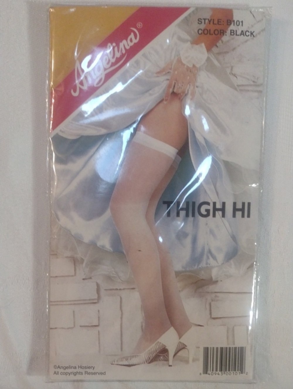 Angelina Sheer Thigh High Stockings - Black